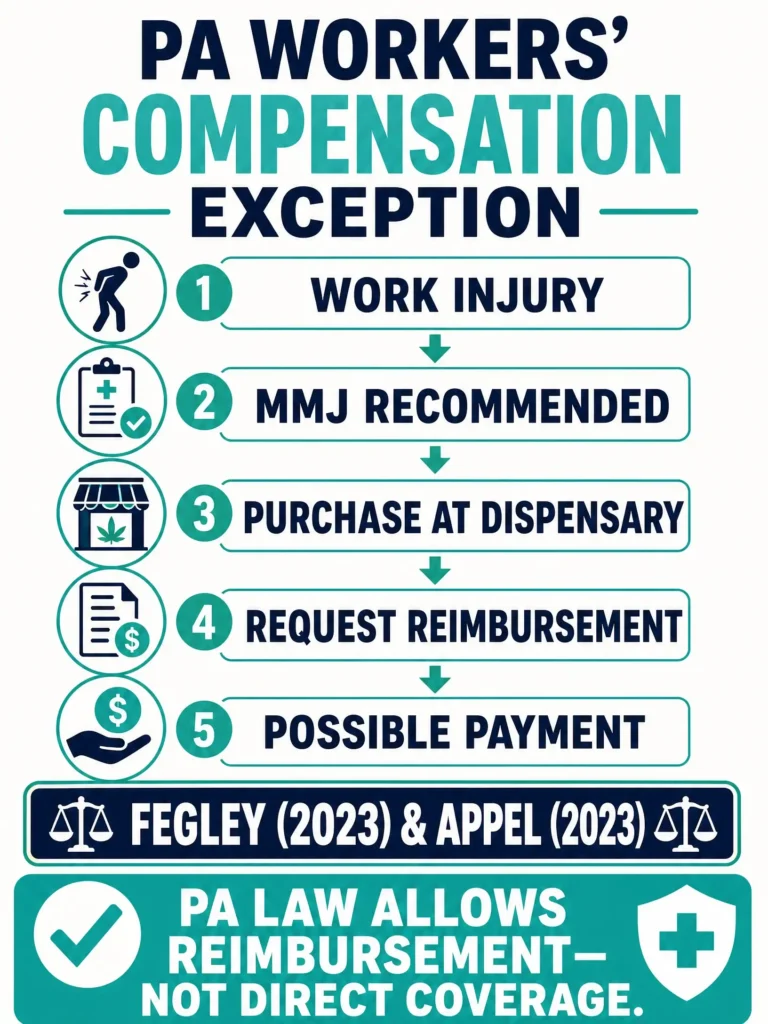 Pennsylvania workers compensation medical marijuana reimbursement infographic