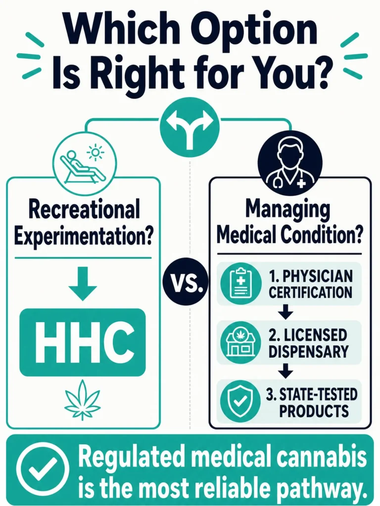 HHC vs Pennsylvania medical marijuana decision guide infographic