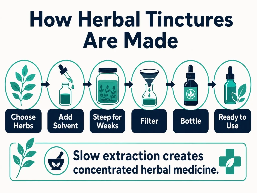 how herbal tinctures are made infographic