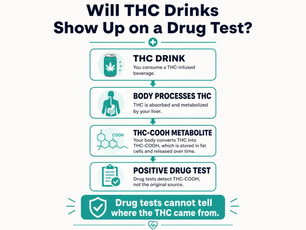 THC drinks drug test infographic
