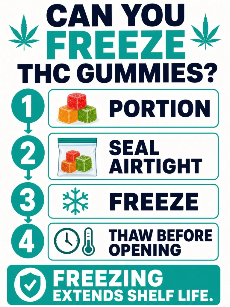 can you freeze THC gummies infographic