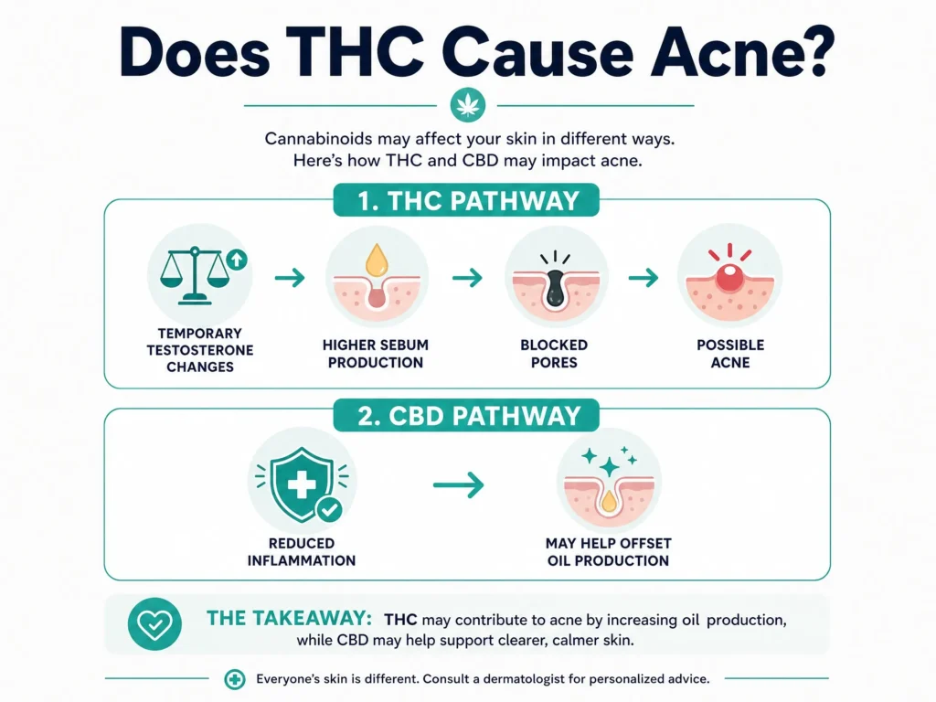 does THC cause acne infographic