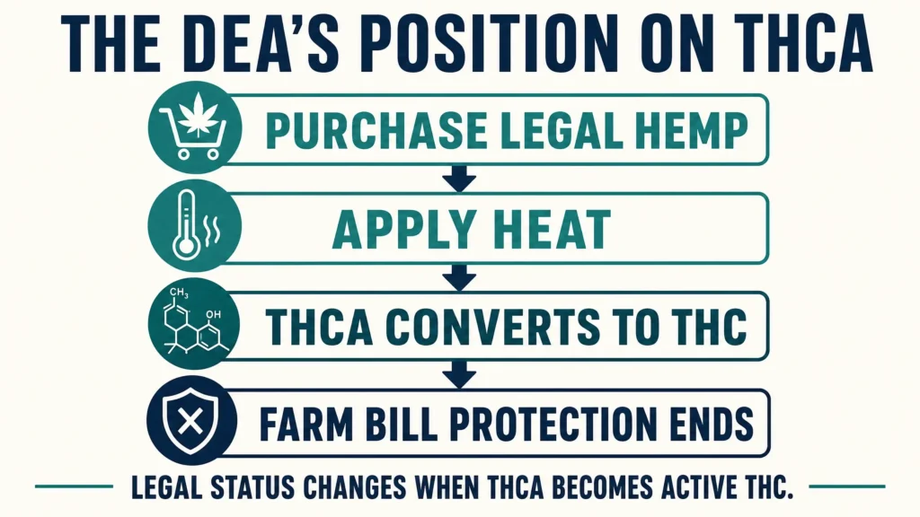 DEA position on THCA infographic
