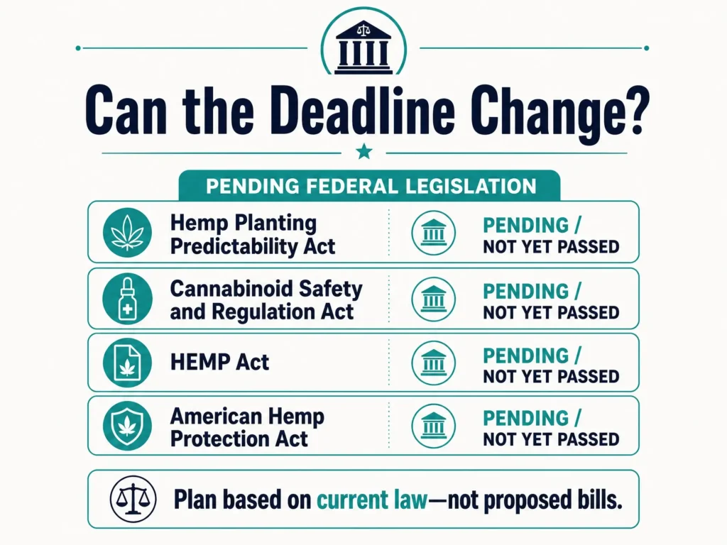pending federal hemp bills infographic