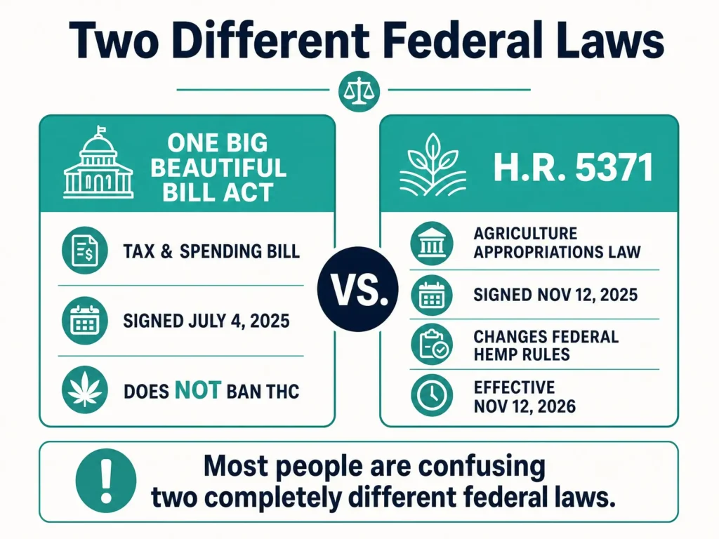 One Big Beautiful Bill vs H.R. 5371 infographic