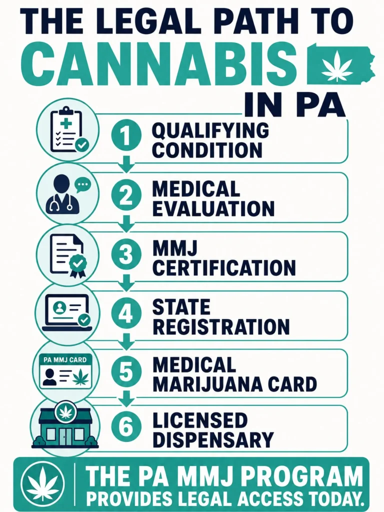 how to get legal medical marijuana in Pennsylvania infographic