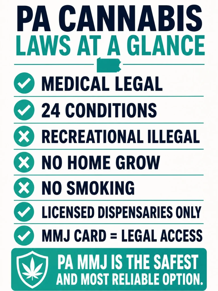 Pennsylvania cannabis law summary infographic