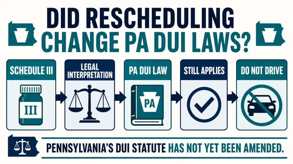 Pennsylvania DUI law after marijuana rescheduling infographic