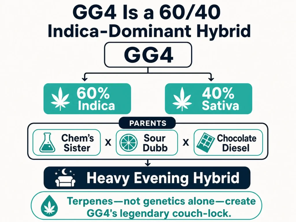 GG4 60 40 hybrid genetics infographic