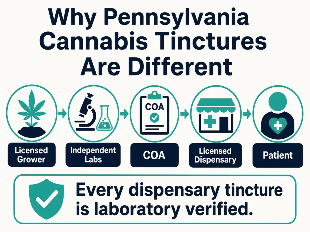 why Pennsylvania cannabis tinctures are different infographic