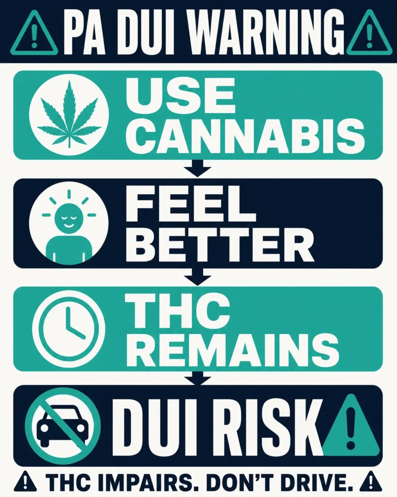 Pennsylvania medical marijuana DUI warning for chemotherapy patients infographic
