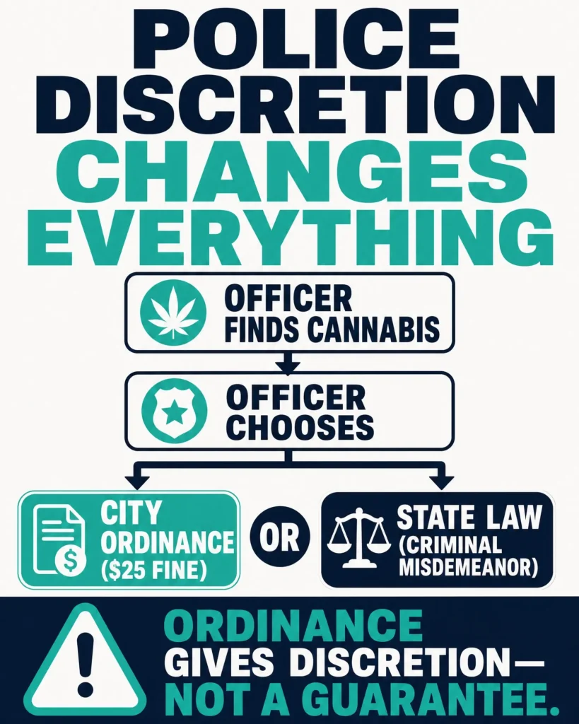 Pittsburgh police discretion marijuana law infographic
