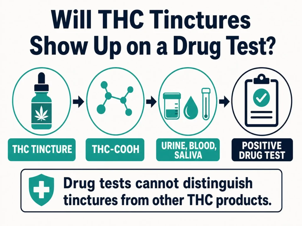 THC tincture drug test infographic