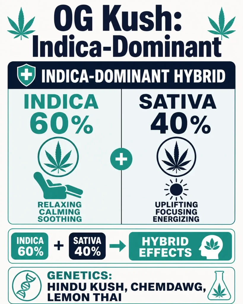 OG Kush hybrid genetics infographic