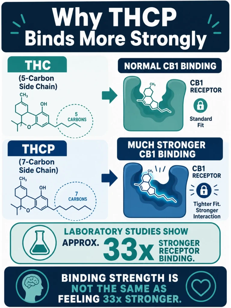 why THCP is more potent than THC infographic