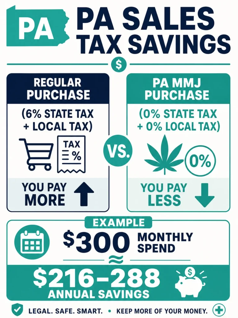Pennsylvania medical marijuana sales tax exemption infographic