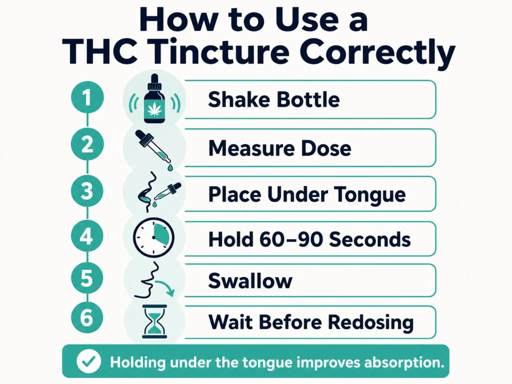 how to use a THC tincture infographic