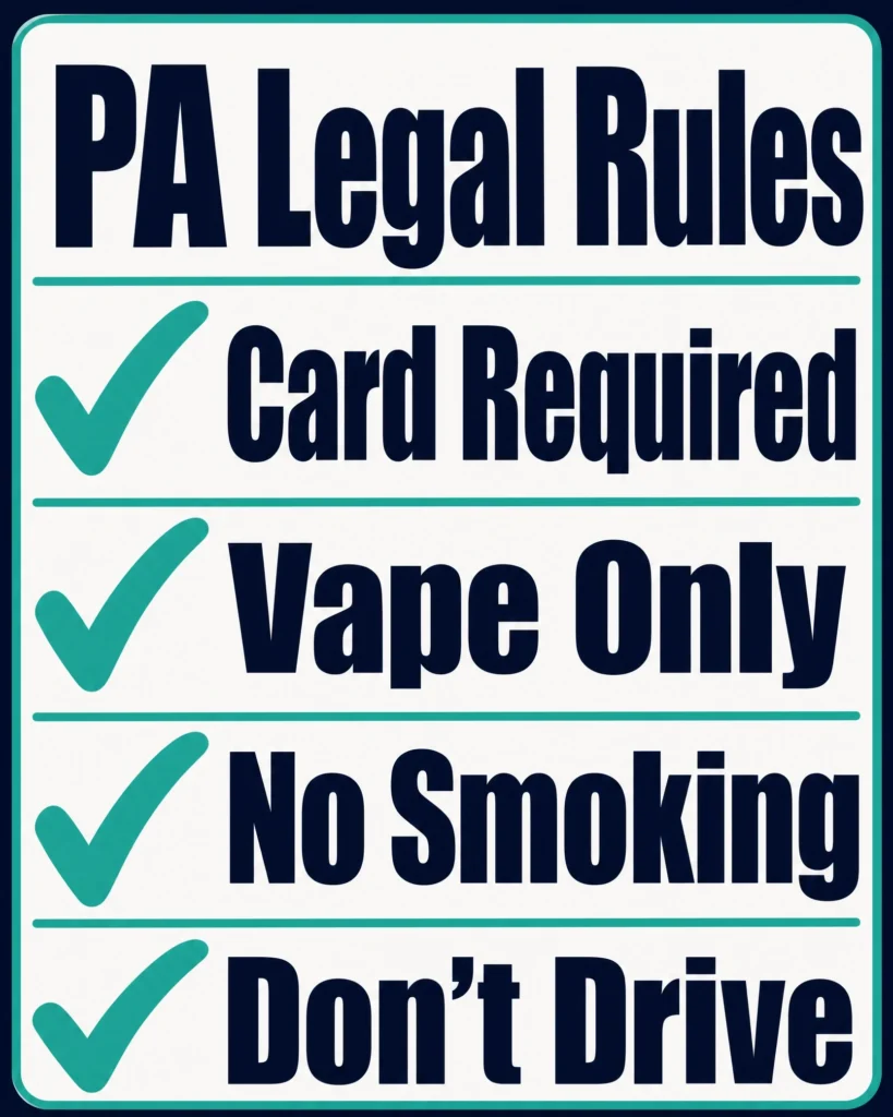 Pennsylvania medical marijuana legal rules for Runtz infographic