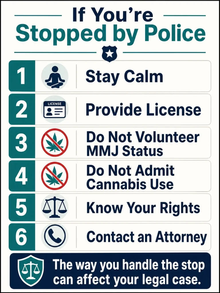 what to do during a Pennsylvania DUI traffic stop infographic
