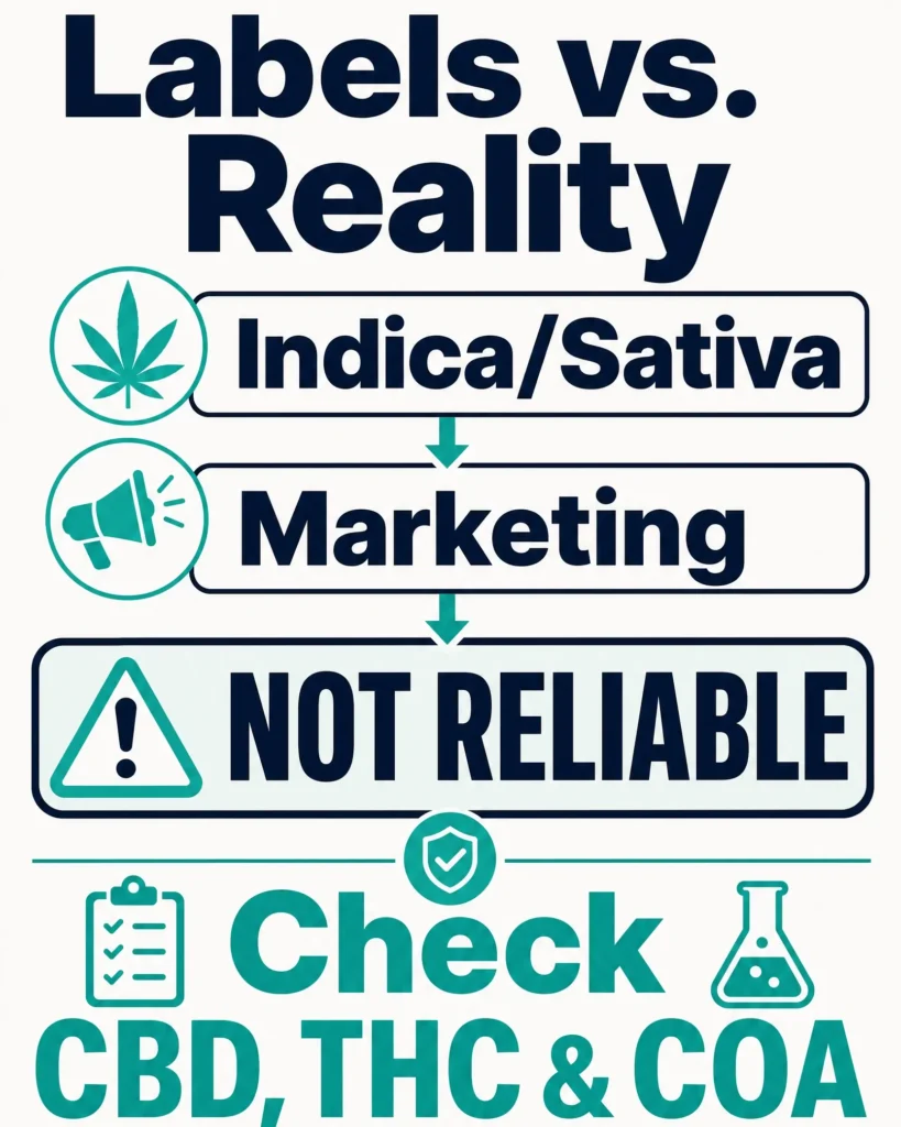 why indica and sativa do not predict seizure control infographic
