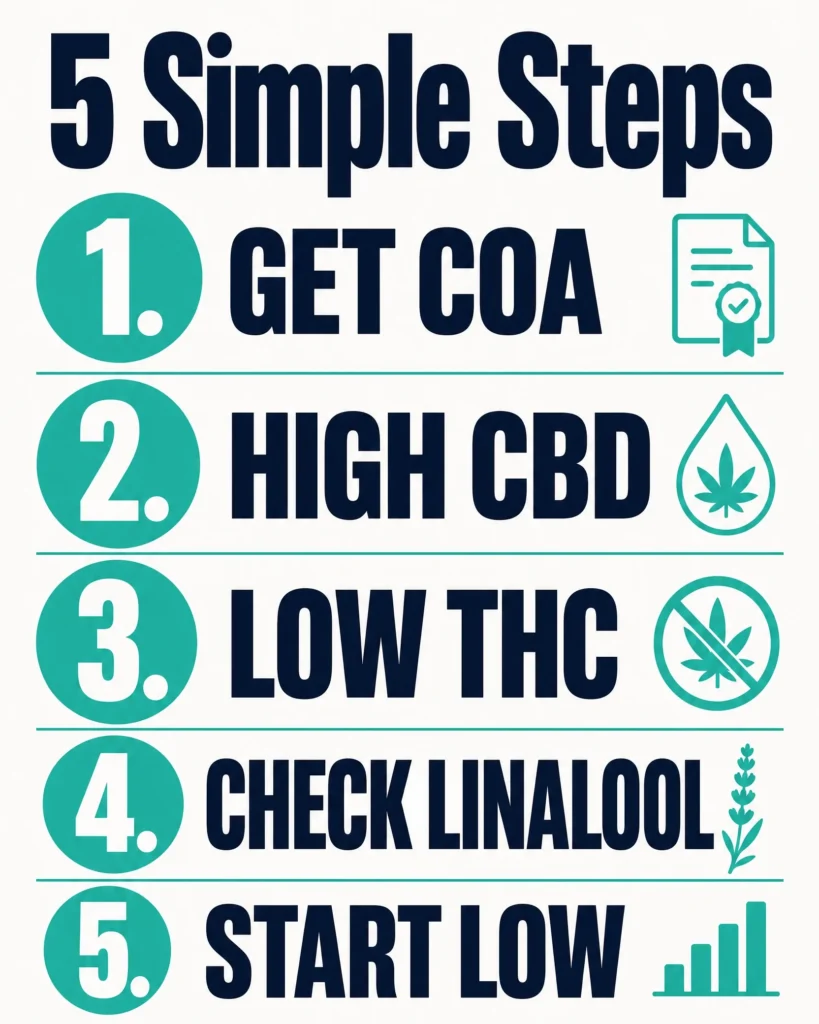 how to choose the best cannabis product for seizures infographic