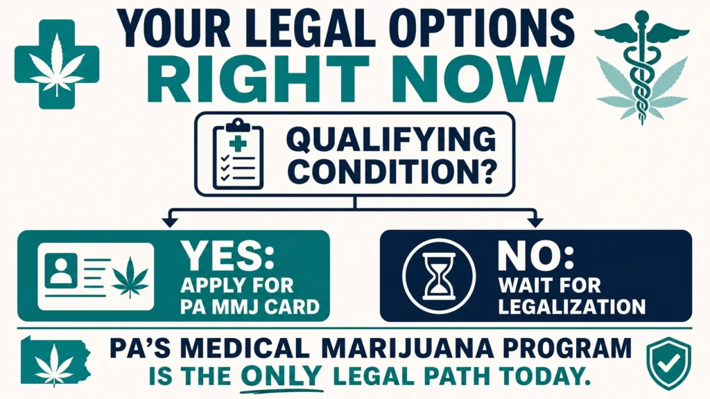 legal cannabis options in Pennsylvania infographic