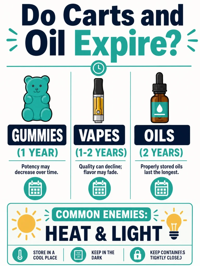 do THC vape carts and THC oil expire infographic