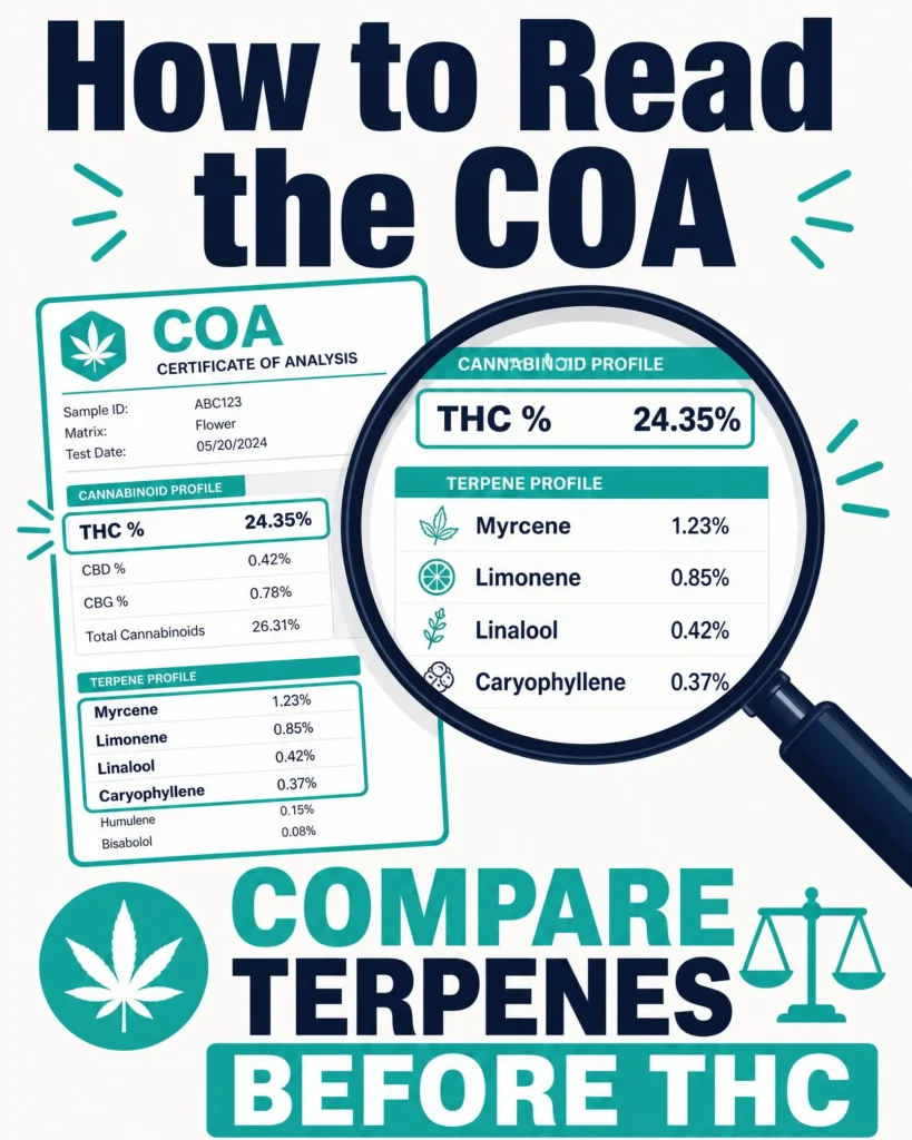 how to read a Permanent Marker certificate of analysis infographic