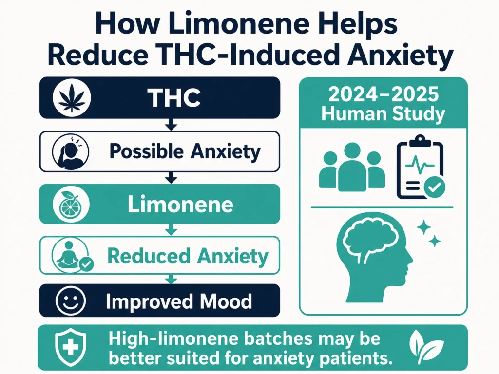 limonene THC anxiety infographic