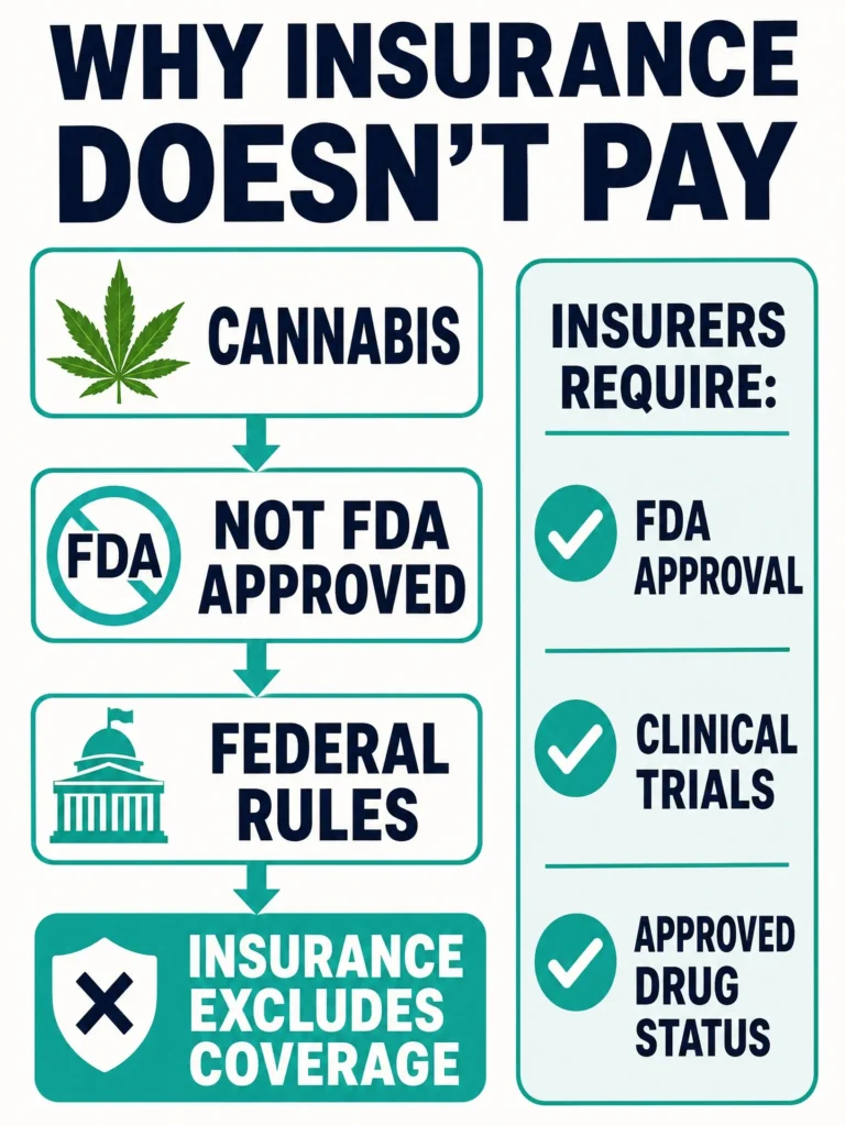 why insurance does not cover medical marijuana infographic
