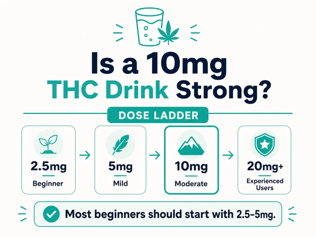 is a 10mg THC drink strong infographic