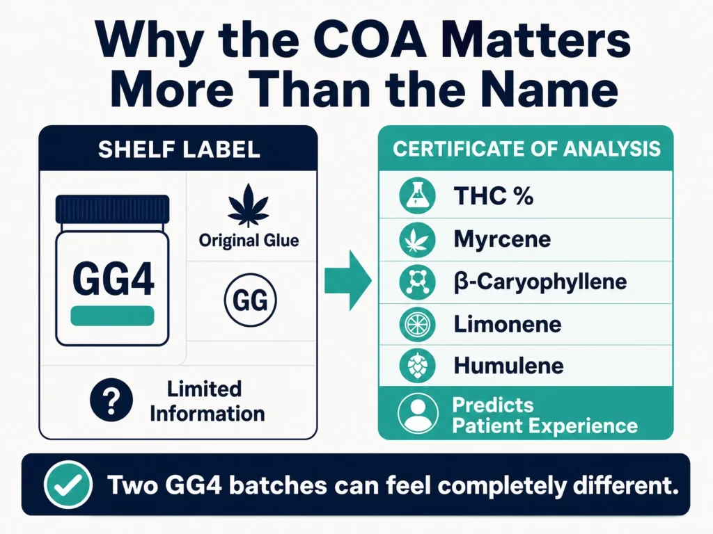 why the GG4 certificate of analysis matters infographic