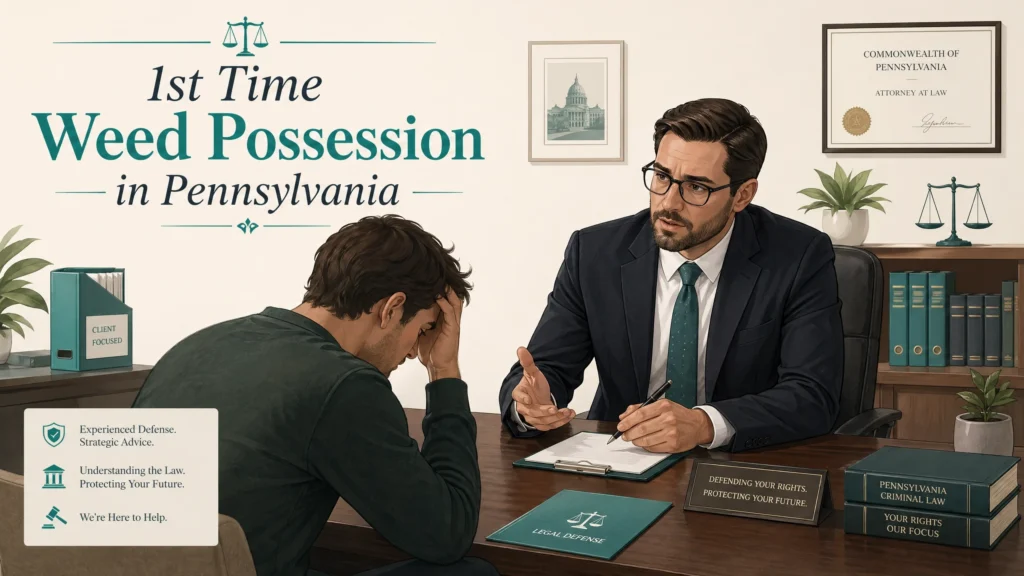 first time weed possession Pennsylvania penalties infographic