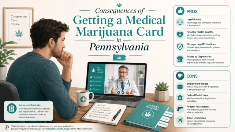 consequences medical marijuana card Pennsylvania infographic