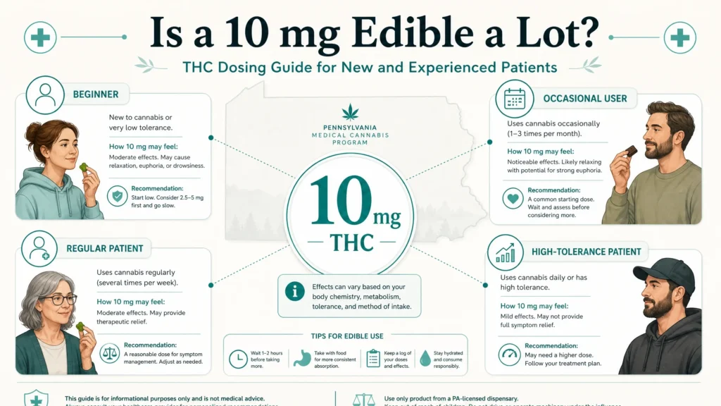 is a 10 mg edible a lot infographic