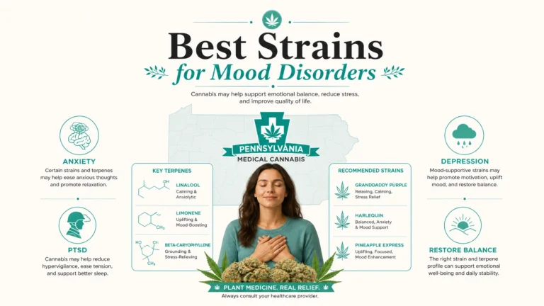 best strains for mood disorders pennsylvania infographic