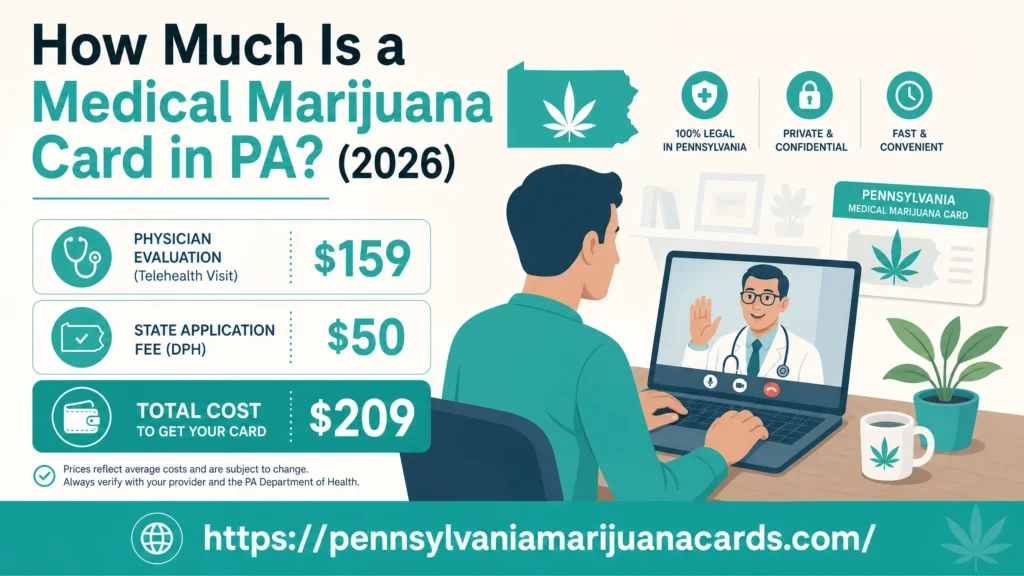 how much is a medical marijuana card in pa 2026 infographic