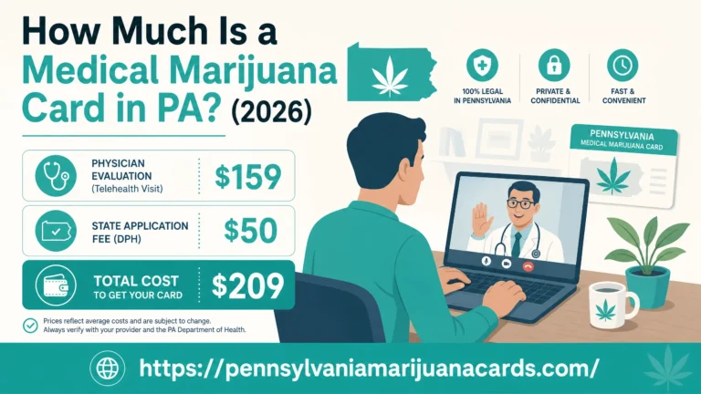 how much is a medical marijuana card in pa 2026 infographic
