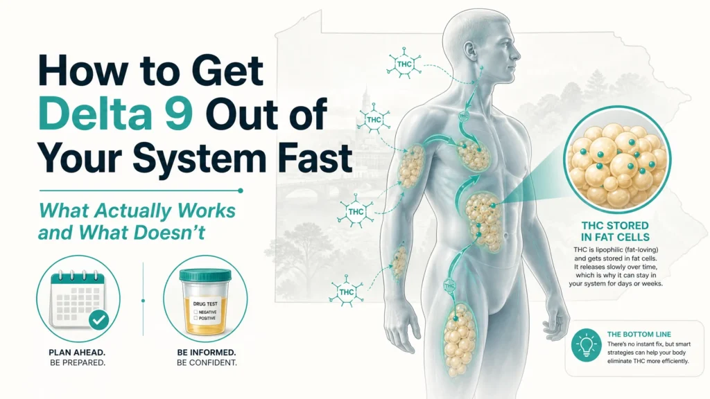 how to get delta 9 out of your system fast infographic