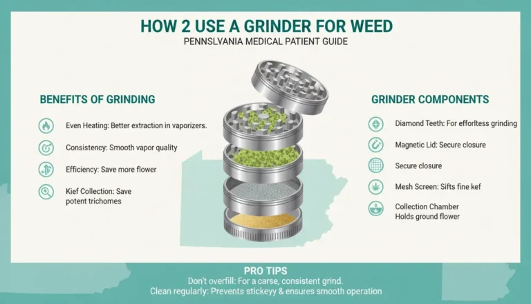 how to use a grinder for weed pennsylvania medical marijuana infographic