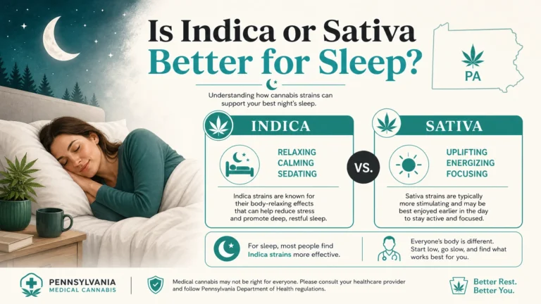is indica or sativa better for sleep infographic