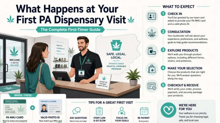 first Pennsylvania dispensary visit infographic