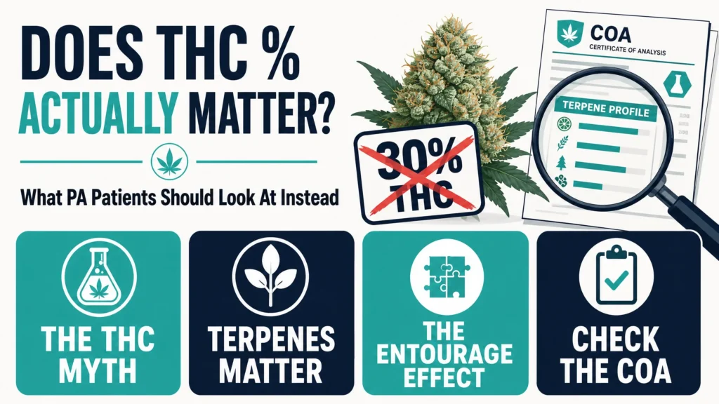 does THC percentage actually matter infographic