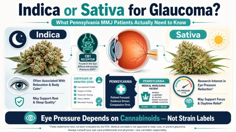 indica vs sativa for glaucoma infographic