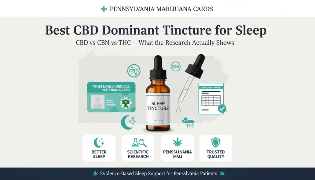 best CBD dominant tincture for sleep infographic