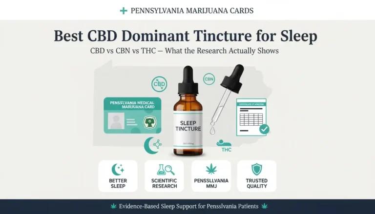 best CBD dominant tincture for sleep infographic