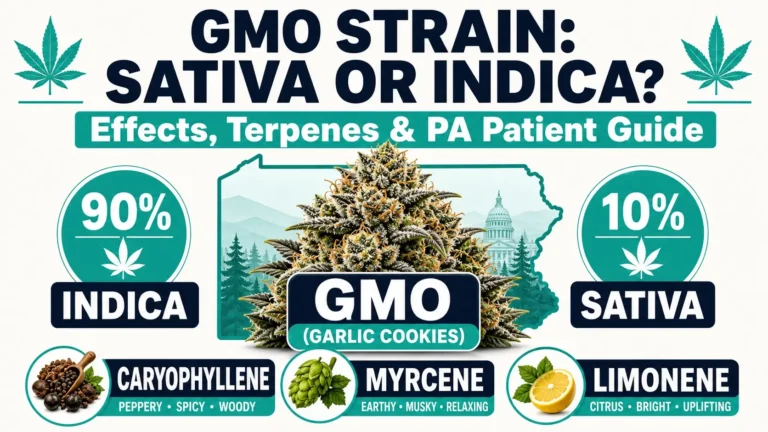 GMO strain sativa or indica infographic